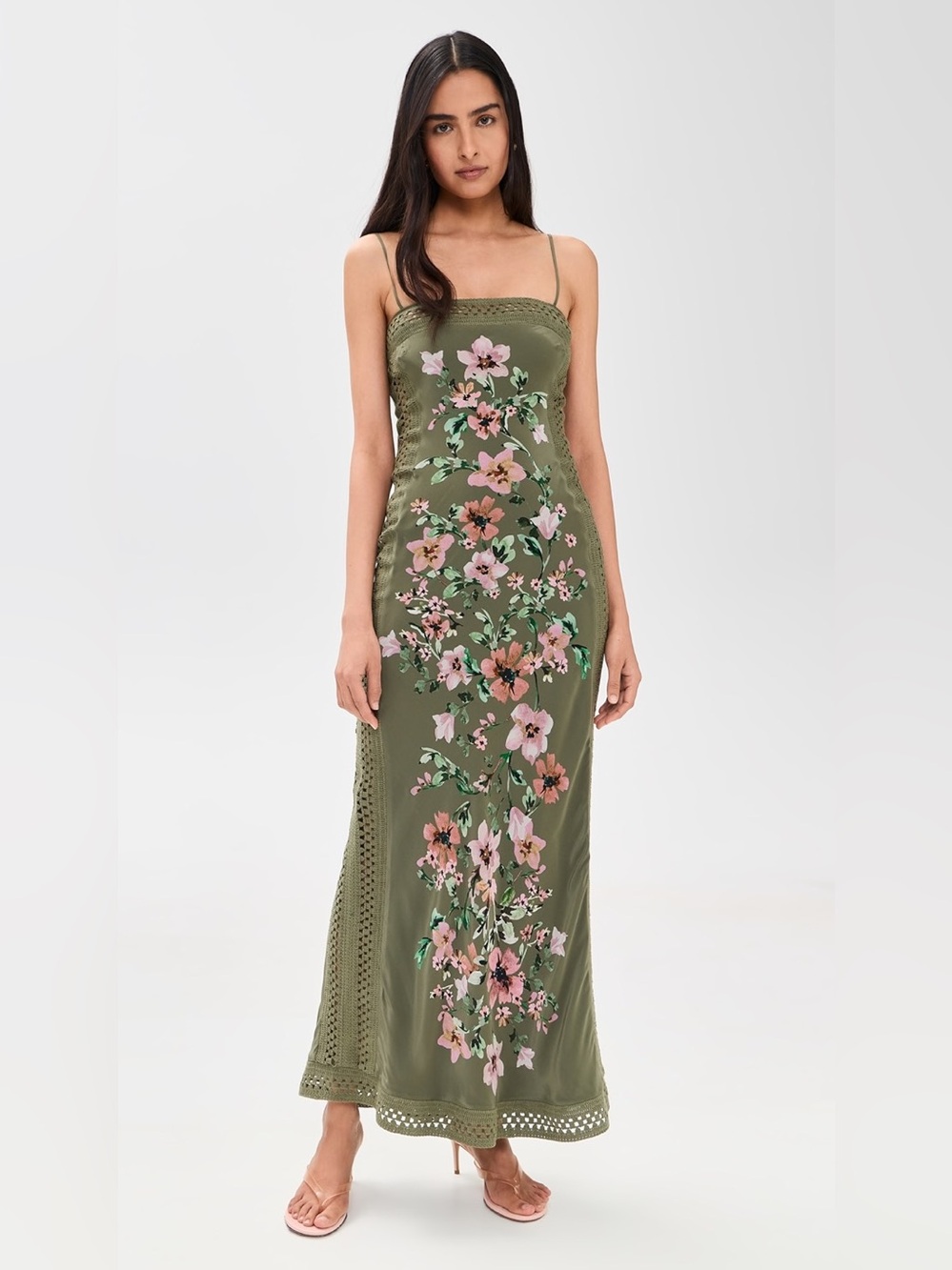 NWT Bec+Bridge Camelia Maxi Dress Olive Gardenia Floral - Picture 5 of 14